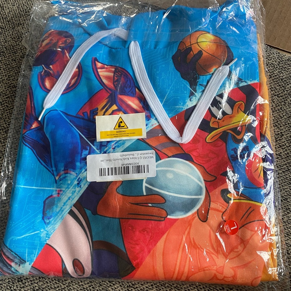 Kids large Space jam sweatshirt NWT